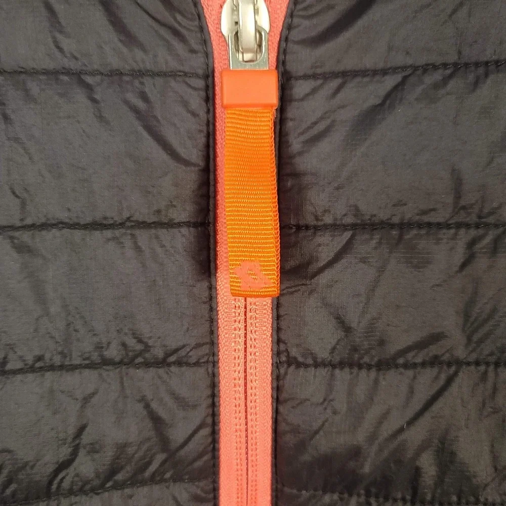 Volkl Big Mountain Pro Jacket Ladies‎ Large Black Orange Quilted Ski Insulated